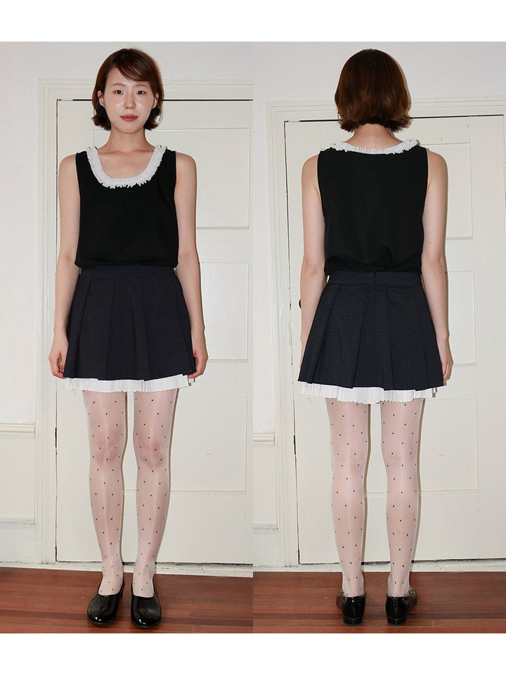 Dame Plisse Skirt med elegant linning og kvalitetsstof Stilla