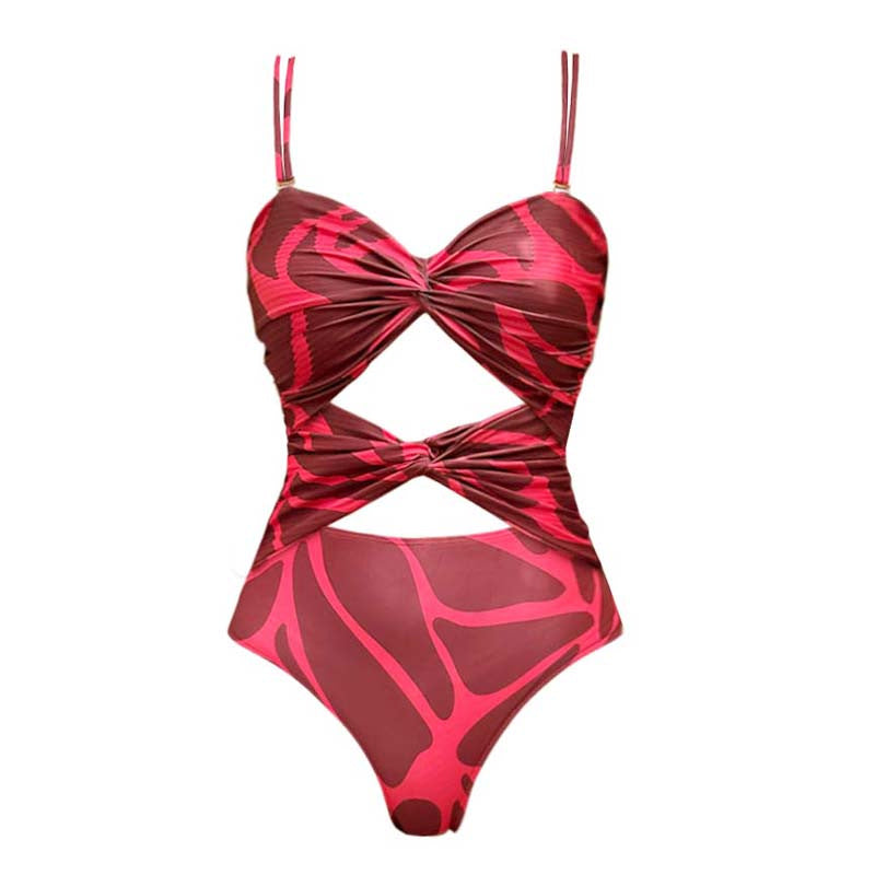 Dame one-piece badedragt med raffineret indpakningsdesign Skovae