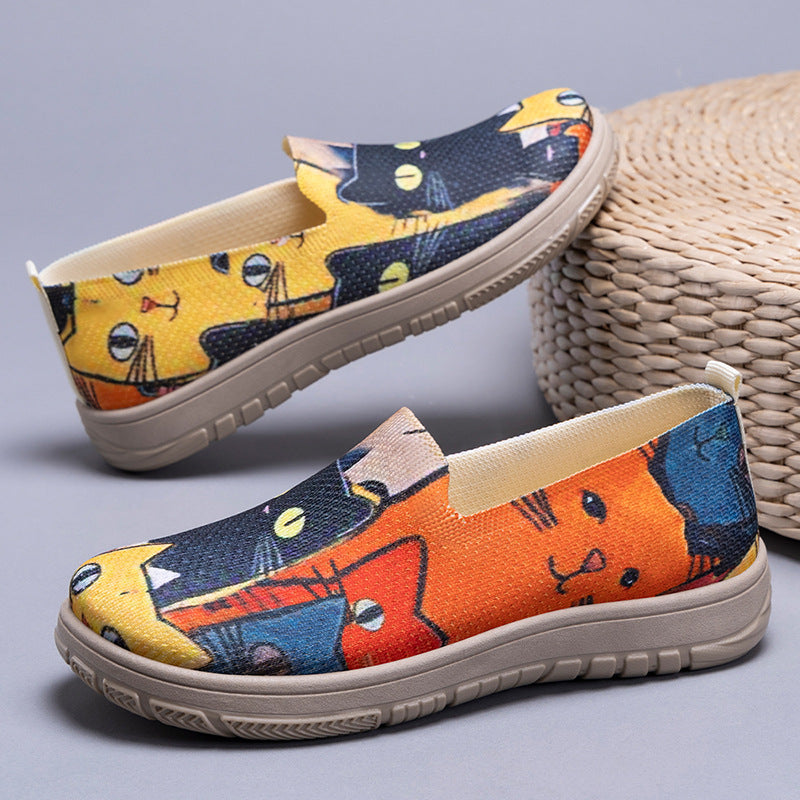 Dame Mode Slip-On Sneakers med farverigt Overmateriale Stilla