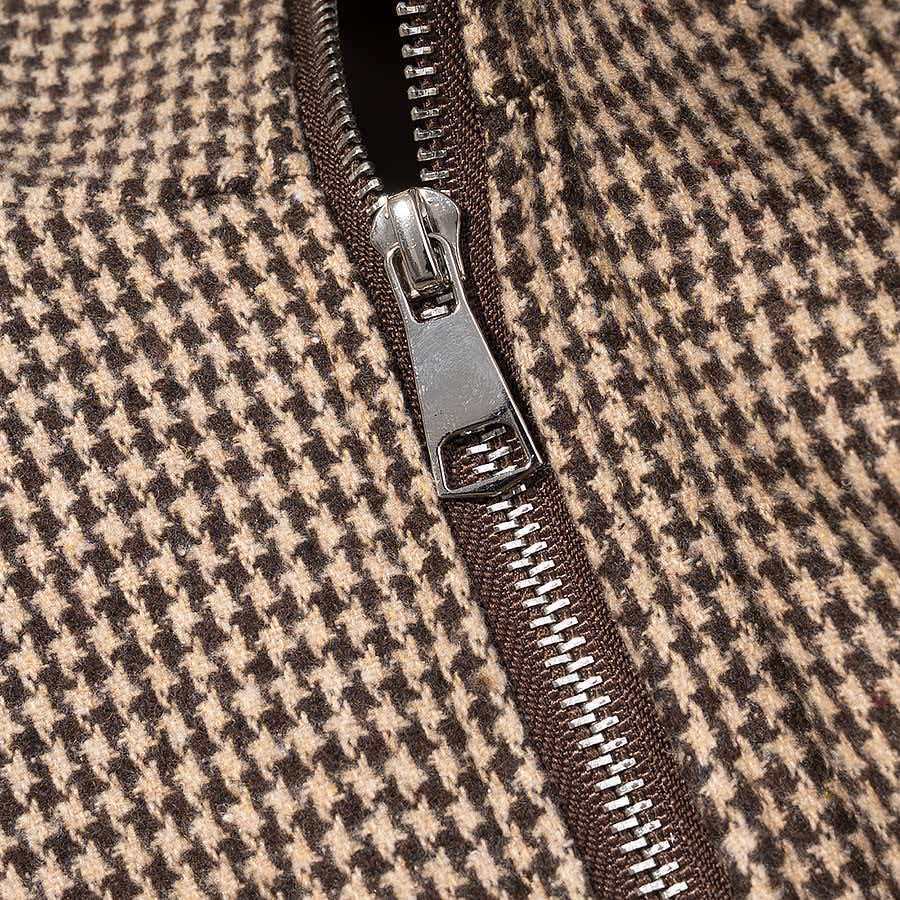 Kvinders overgangsjakke med moderne houndstooth mønster Stilla