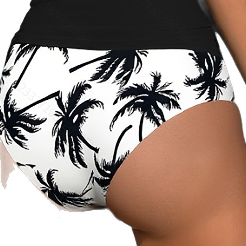 Dame Bandeau Tankini med moderigtigt flæsedesign Skovae