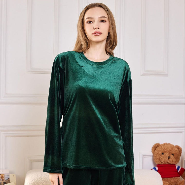 Dame luksus-satin pyjamas med elegant snit Stilla