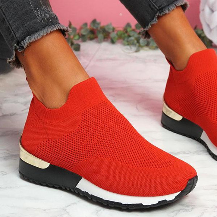 Dame åndbare Slip-On Sneakers med elegant metallic detalje Stilla