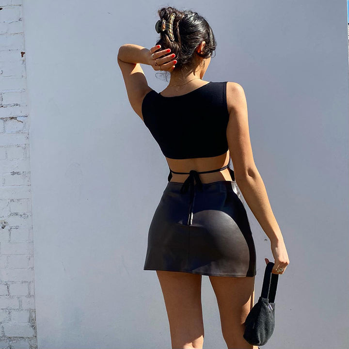Dame Cropped Tie-Back Top Stilla