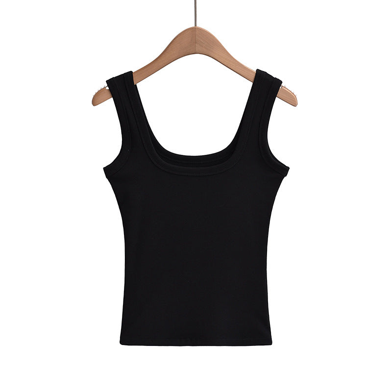 Dame hverdag tanktop med blødt materiale og moderne U-udskæring Stilla