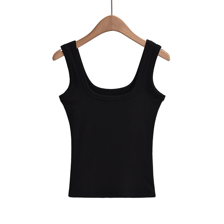 Dame hverdag tanktop med blødt materiale og moderne U-udskæring Stilla