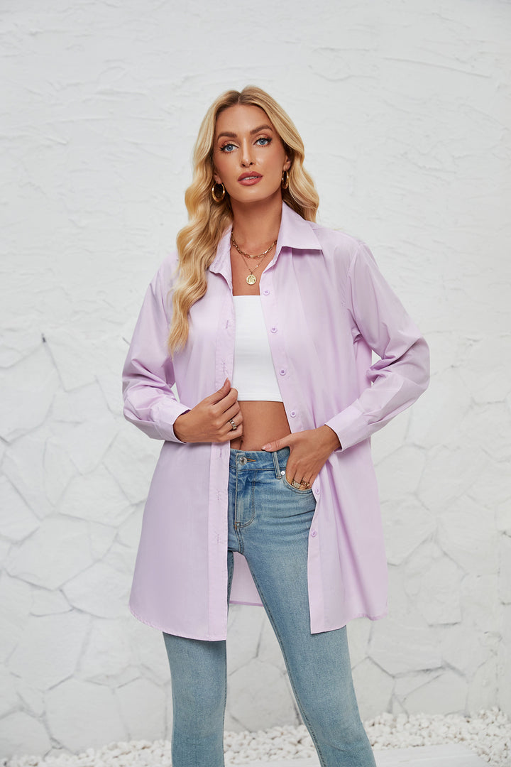 Damer casual skjorte bluse lavet af let stof Stilla