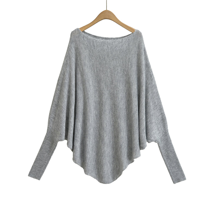 Dame Oversized Pullover med asymmetrisk snit og blød struktur Stilla