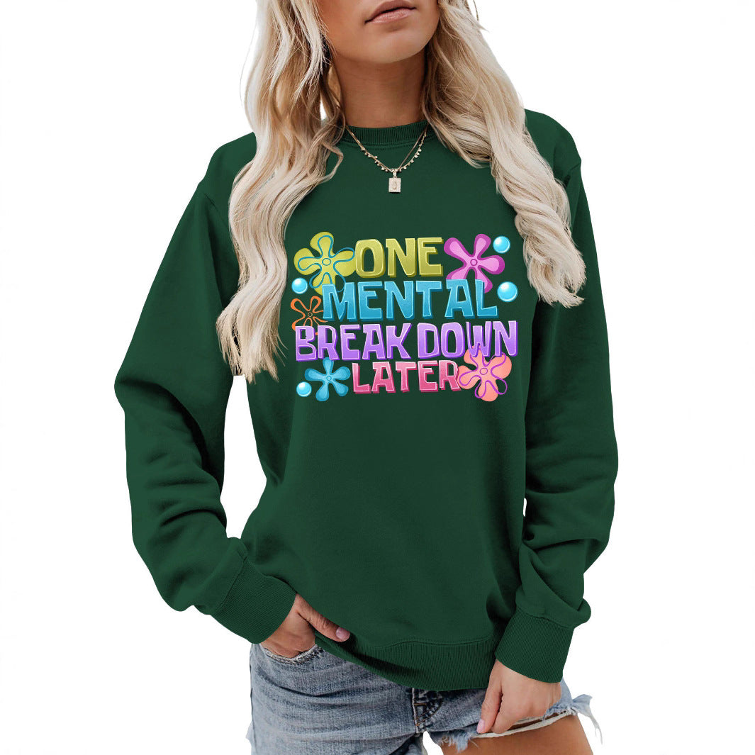 Kvinders sweatshirt med kreativt print Stilla