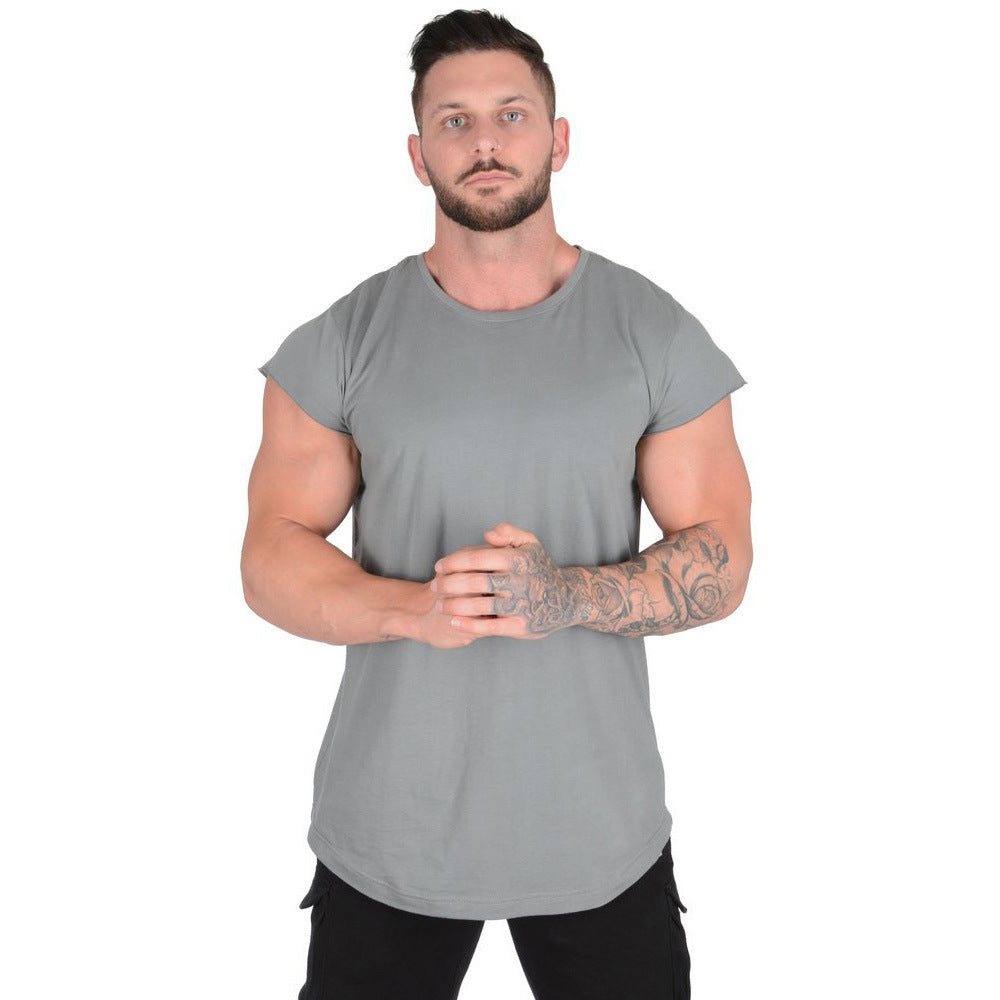 Herrer moderigtigt T-shirt med asymmetrisk søm og behagelig pasform Stilla
