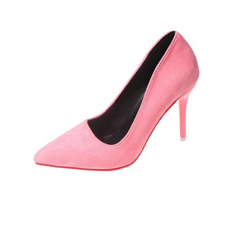 Dame Elegante spidse pumps med gennemsigtig hæl og blødt overmateriale Stilla