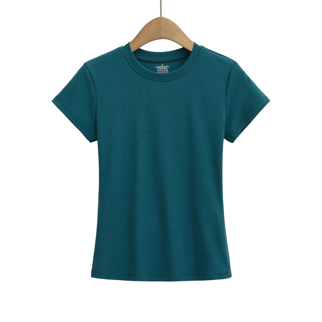 Dame klassisk Rundhals T-shirt lavet af blødt bomuldsstof Stilla