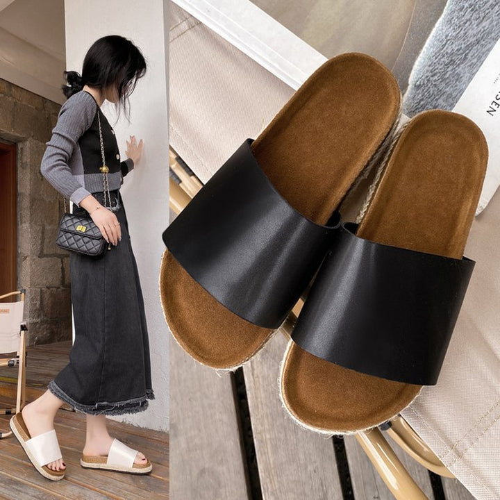 Dame komfort-sandaler lavet af vegansk læder med ergonomisk sål Stilla