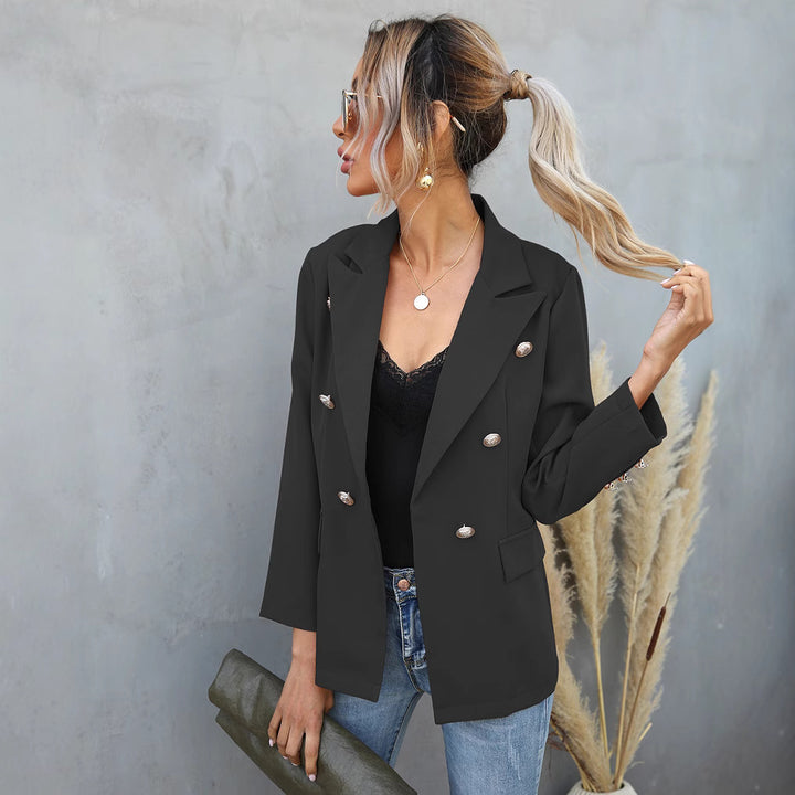 Dame Mode Blazer jakke med dobbelt knapliste og elegante detaljer Stilla