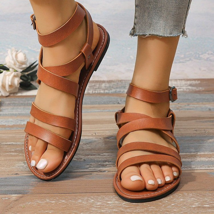 Dame Trendy Remsandaler med justerbar ankelrem Stilla