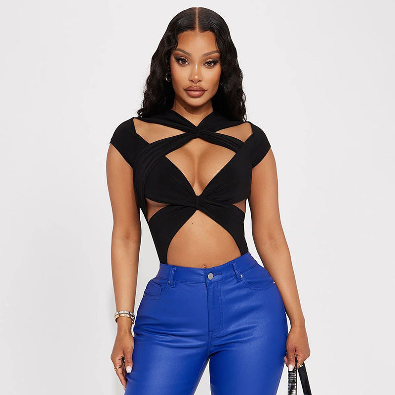 Dame Cut-Out Crop-Top Skovae