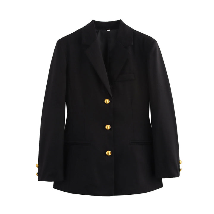 Dameternetternet Blazer med gyldne knapdetaljer Stilla