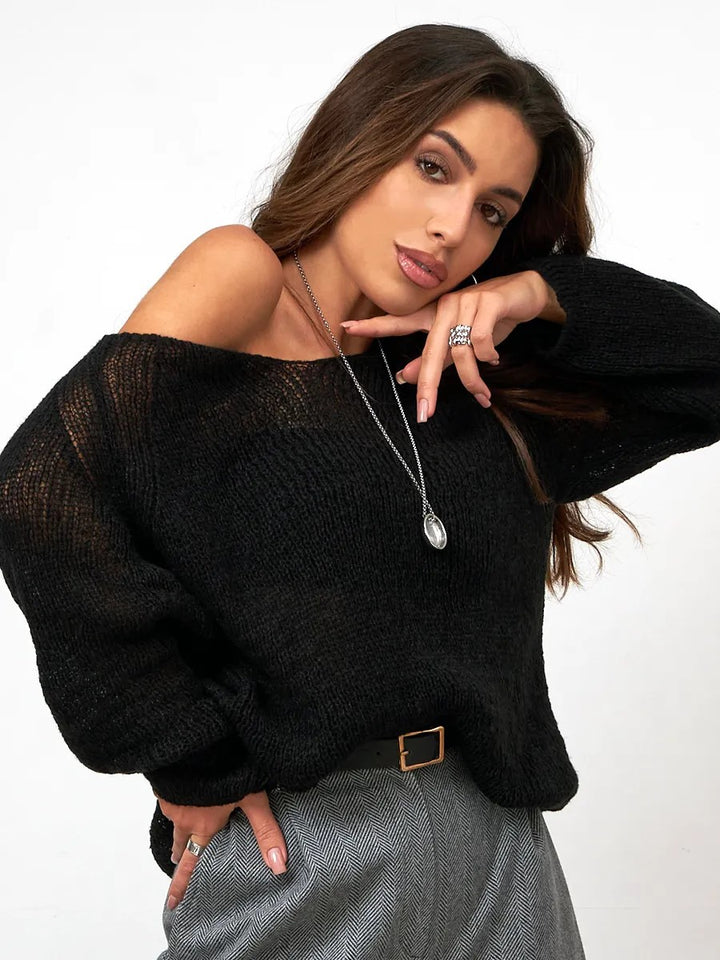 Kvinders afslappede sweater med en afslappet tekstur og blødt materiale Stilla