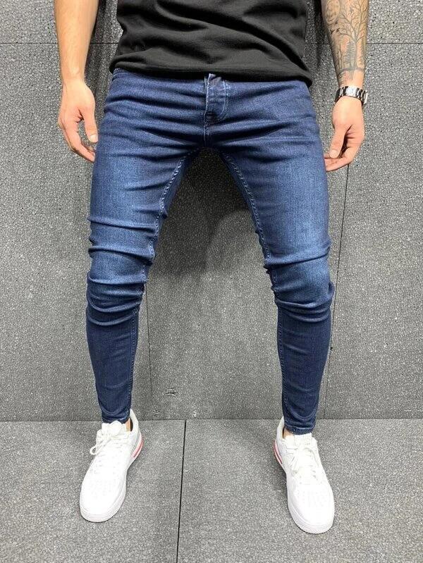 Herrer Slim-Fit Jeans med komfortabel Stretch-kvalitet og moderne vask Stilla