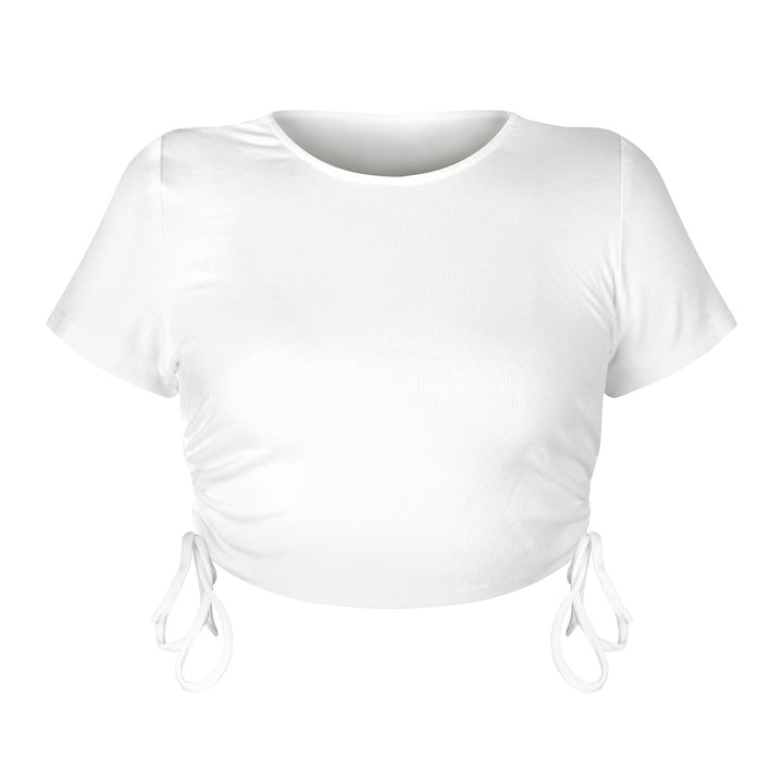 Dame Crop-Top med sidelæns rynkeeffekt og moderne design Stilla