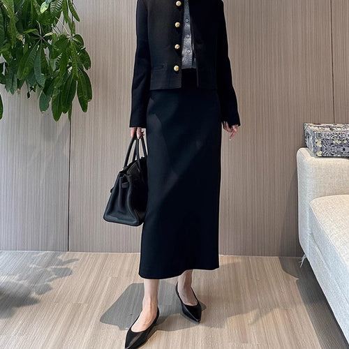 Kvinders elegante blazer sæt med grafisk nederdel Stilla