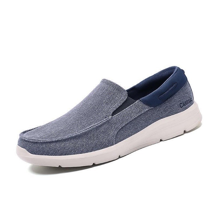 Herrer nan legerer Canvas-Slipper med elastisk indsats og stødabsorberende let sål Skovae