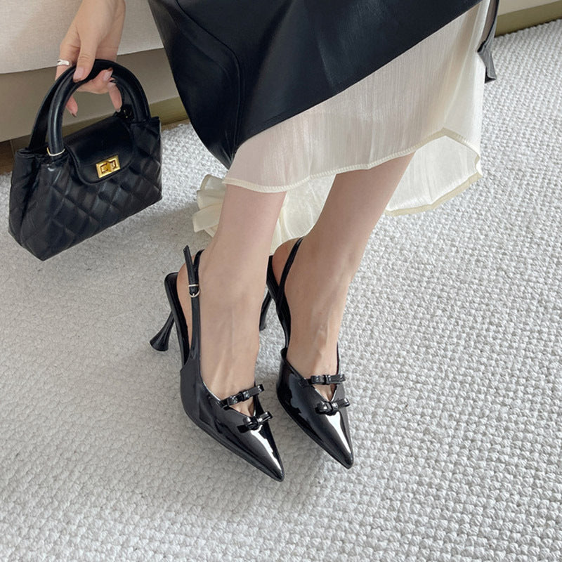 Dame Slingback Hæle med fashionable Leopardmønster og elegant hæl Stilla