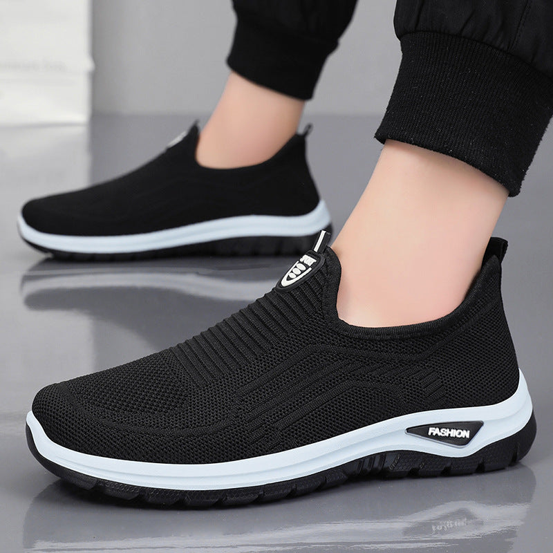 Herre Åndbare Slip-On Sneakers med fleksibelt Strik-Obermateriale og dæmpende Sål Stilla