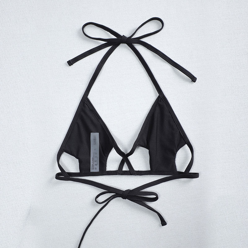Dame Triangel-Bikini med forførende cut-out-design og justerbare stropper Stilla