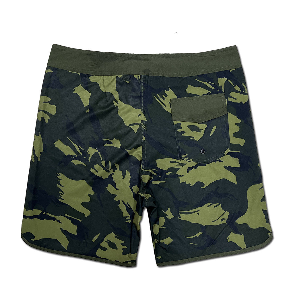 Herrer Bade-Shorts i moderne camouflage-look med praktisk snor Stilla