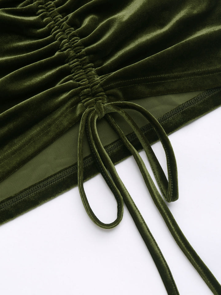 Damer elegant minikjole med kvadratisk udskæring og drapering Stilla