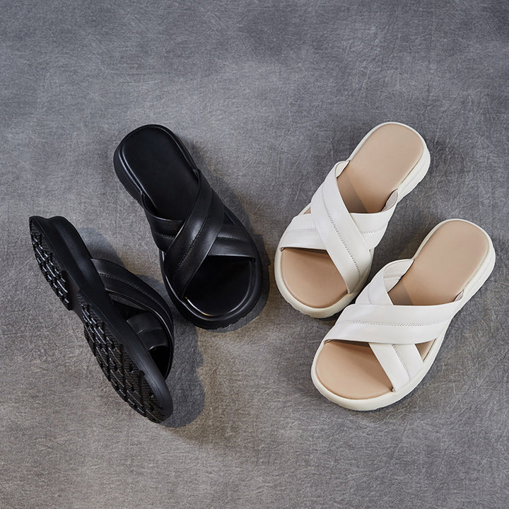 Herren Cross-Strap Comfort Slide Sandaler Stilla