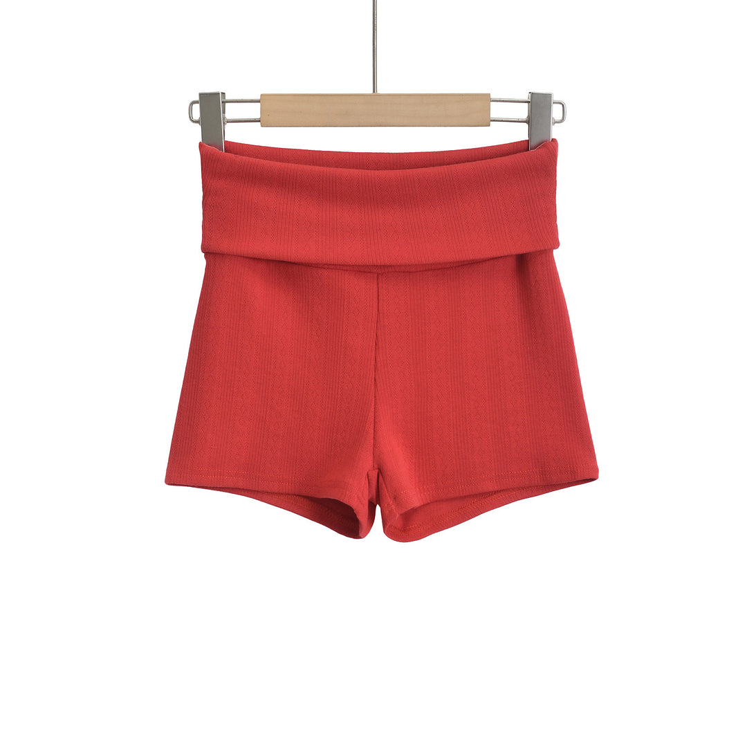 Dame Sporty Kort Shorts med høj talje og struktureret stof Stilla