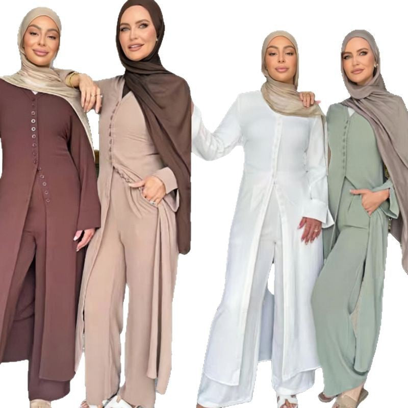 Kvinders jumpsuit med elegant knappedesign og brede ben Skovae