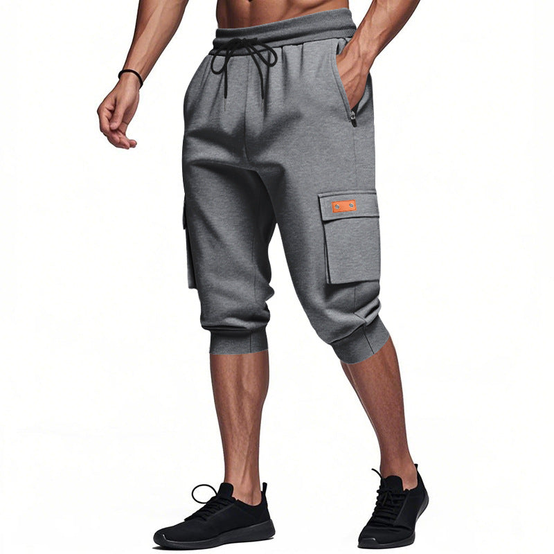 Herrer casual Cargo-joggingbukser med elastisk talje og praktiske lynlås lommer Stilla
