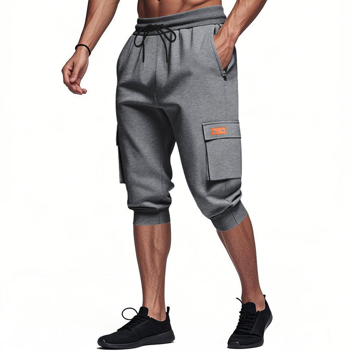 Herrer casual Cargo-joggingbukser med elastisk talje og praktiske lynlås lommer Stilla