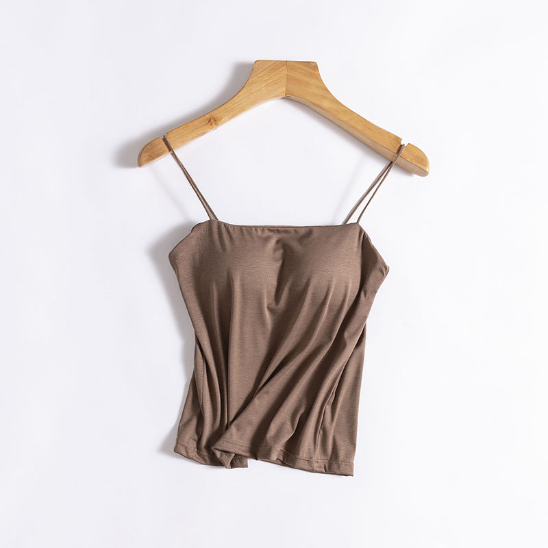 Fru Justerbare Remme Crop Camisole Stilla