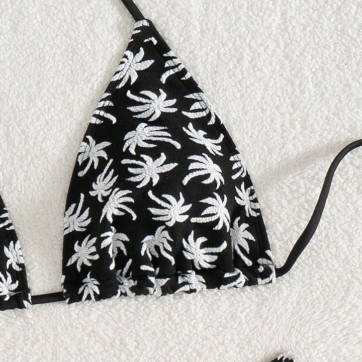 Dame triangel Bikini med plante mønster Stilla