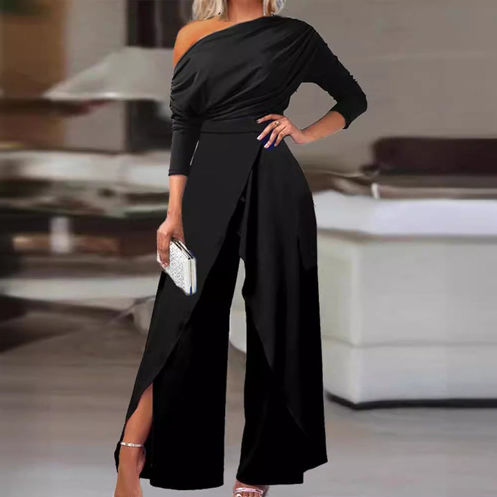 Dame onepiece med elegant asymmetrisk skæring Stilla