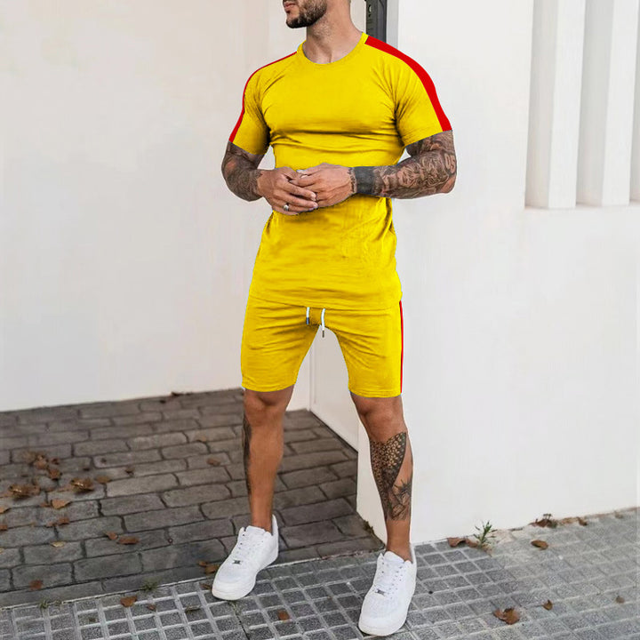 Herrer Sporty Kortærmet T-shirt og Shorts Sæt Stilla