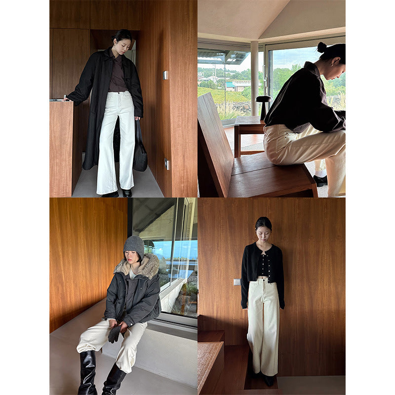 Dame Flared Jeans i moderne Light-Wash-stil med høj talje og blødt greb Stilla