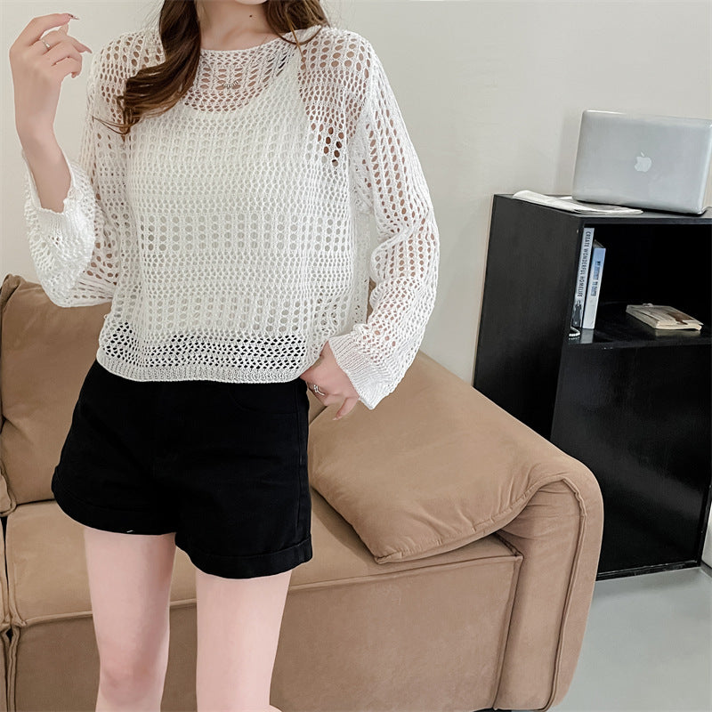 Dame Chunky Strik Åben-Strikpullover Stilla