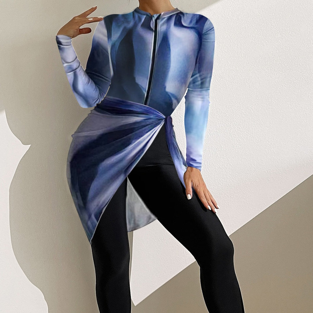 Damer Sporty One-Piece Surfdragt med Wickelrock Skovae