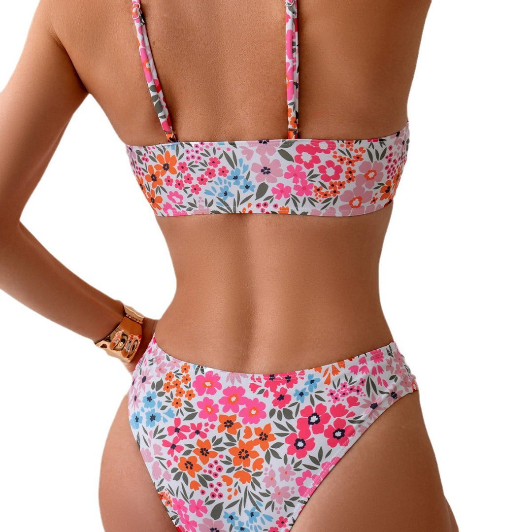 Dame Bikini-sæt med blomsterprint og justerbar bærekomfort Stilla