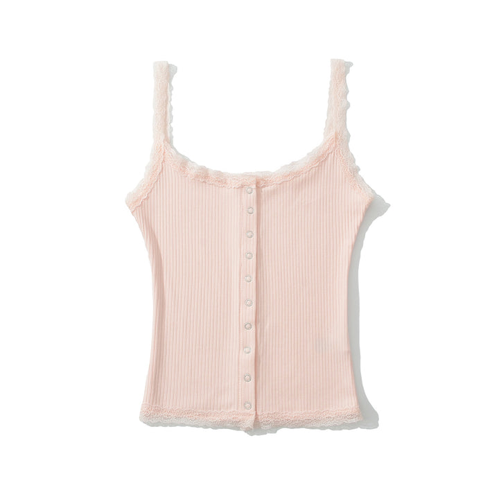 Dame spids-langærmet-crop-top med knaplukning og elastisk struktur Stilla