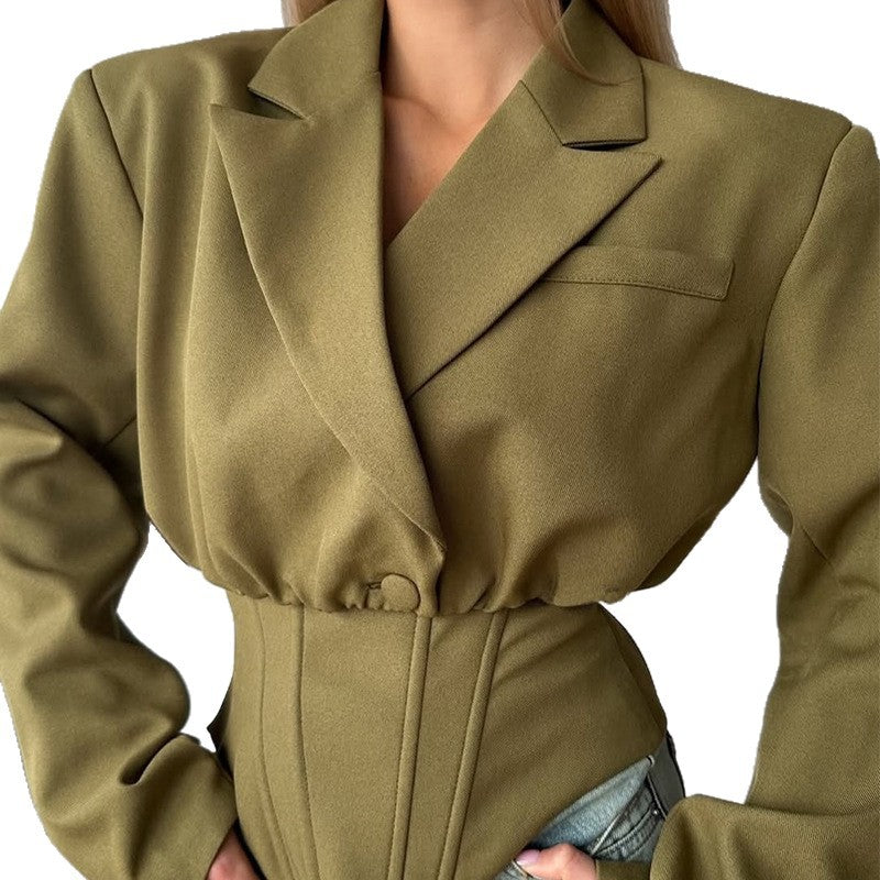 Dame Korsettop med puffærmede følgesvend blazer Stilla