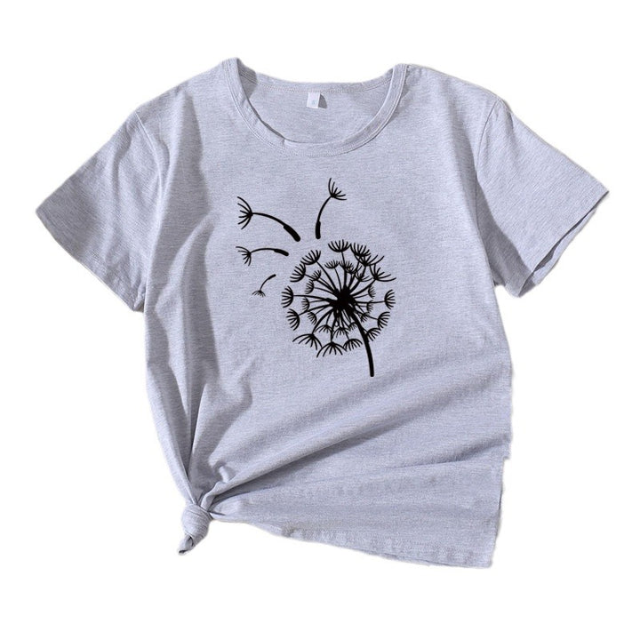 Kvinder Relaxed Fit Løvehud Grafik T-Shirt Stilla