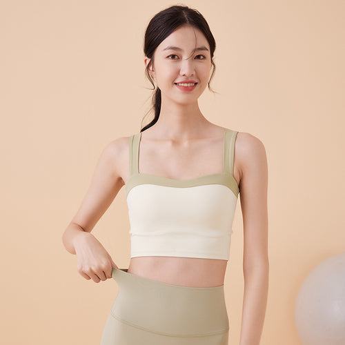 Dame sporty bustier med modisch cut-out og justerbare stropper Stilla