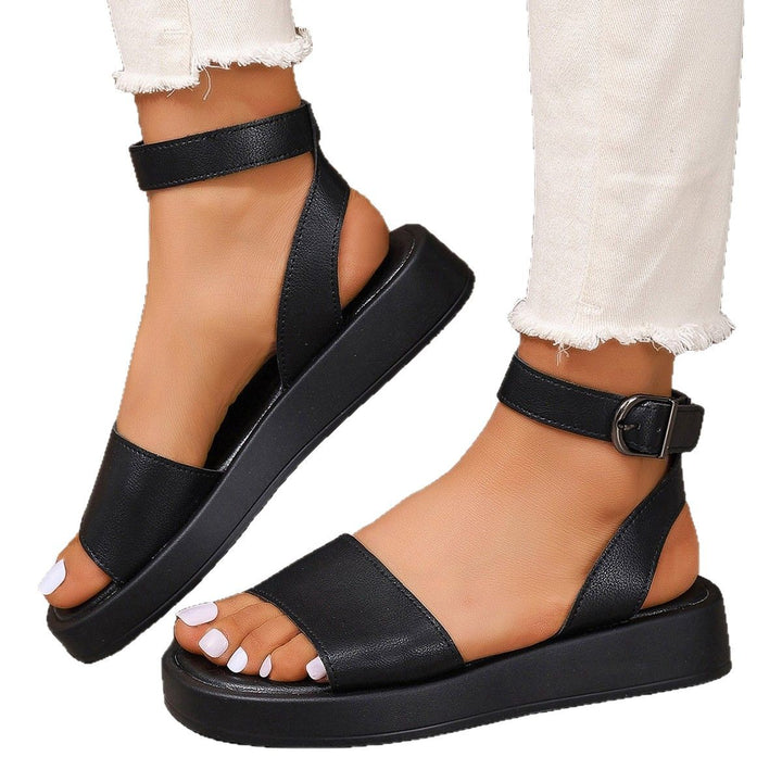Dame platform sandaler med justerbar rem og skridsikker sål Stilla