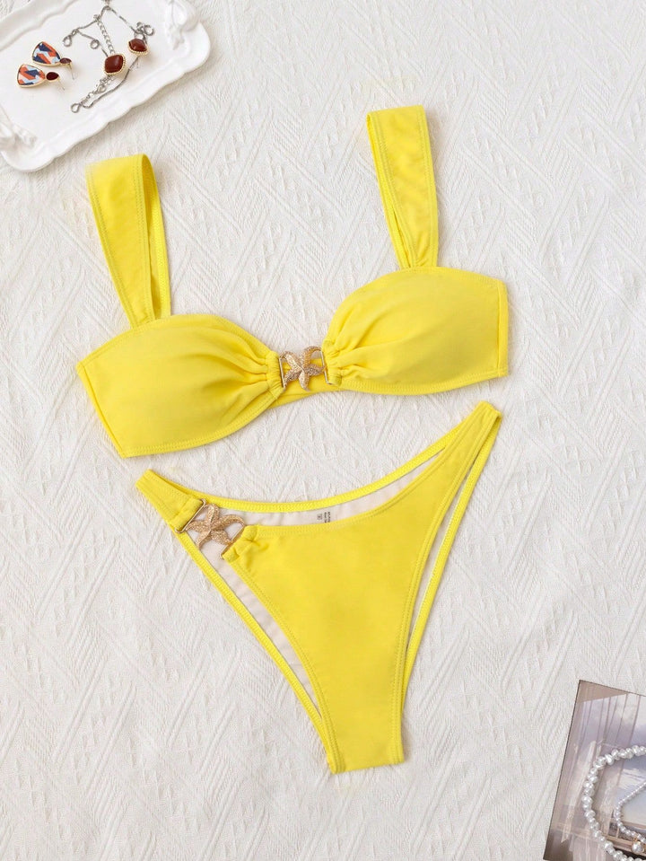 Dame Bikini-sæt med elegant design og justerbare stropper Stilla